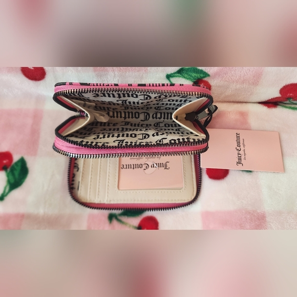 Juicy Couture Pink and Black Double Zip Wallet - Picture 5 of 5